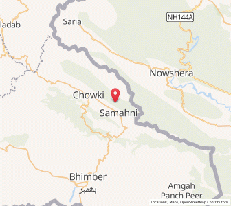 Map of Kadrin, Kashmir