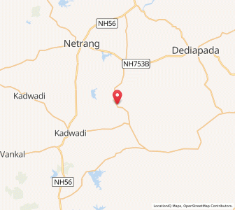 Map of Kadvali, Gujarat