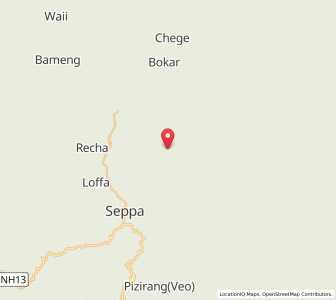 Map of Kafi, Arunachal Pradesh