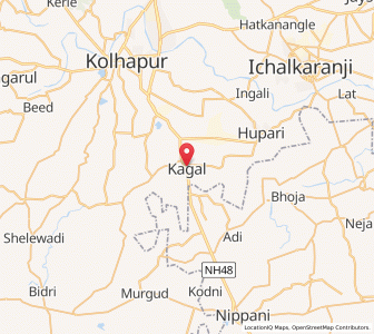 Map of Kagal, Maharashtra