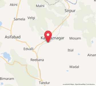 Map of Kagaznagar, Andhra Pradesh