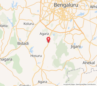 Map of Kaglipur, Karnataka