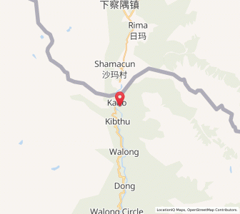 Map of Kahao, Arunachal Pradesh
