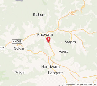 Map of Kahawut, Kashmir