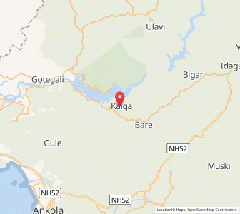 Map of Kaiga, Karnataka