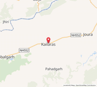 Map of Kailaras, Madhya Pradesh