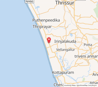 Map of Kaipamangalam, Kerala