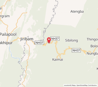Map of Kaiphundai, Manipur