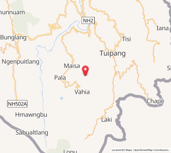 Map of Kaisi, Mizoram