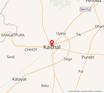 Map of Kaithal, Haryana
