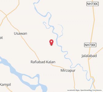 Map of Kaithan, Uttar Pradesh