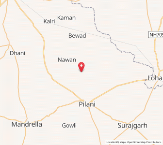 Map of Kaji, Rajasthan