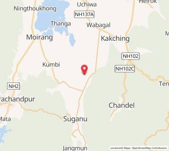 Map of Kakching Khunou, Manipur