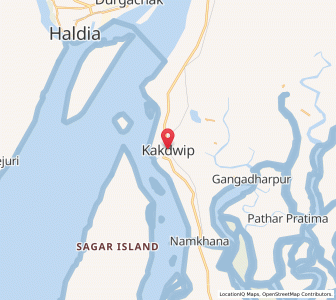 Map of Kakdwip, West Bengal