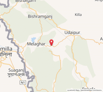 Map of Kakraban, Tripura