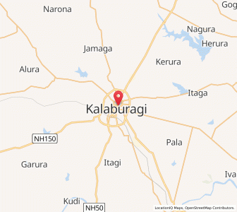 Map of Kalaburagi, Karnataka