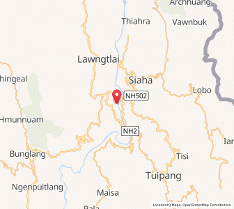 Map of Kaladan, Mizoram