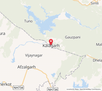 Map of Kalagarh, Uttarakhand