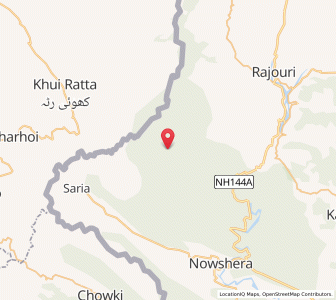 Map of Kalaker, Kashmir