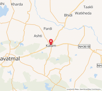 Map of Kalam, Maharashtra