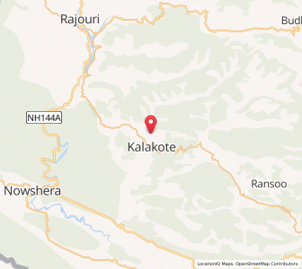 Map of Kalanoi, Kashmir