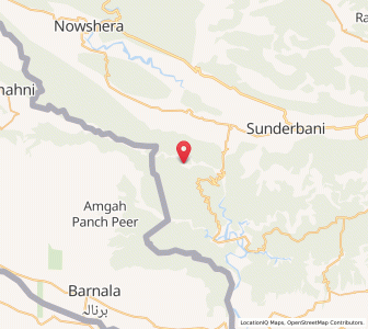Map of Kalaora, Kashmir