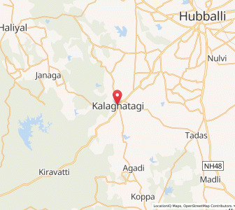 Map of Kalghatgi, Karnataka