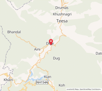 Map of Kalhel, Himachal Pradesh