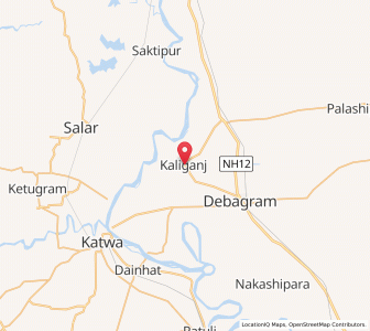 Map of Kaliganj, West Bengal