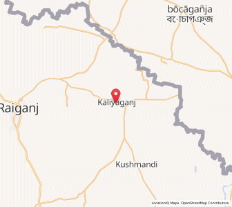 Map of Kaliyaganj, West Bengal