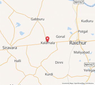 Map of Kalmali, Karnataka