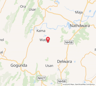 Map of Kalora, Rajasthan