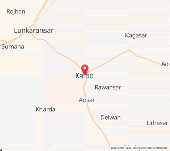 Map of Kalu, Rajasthan
