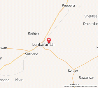 Map of Kalubas, Rajasthan