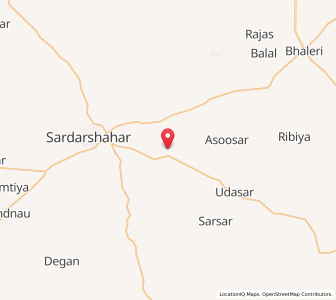 Map of Kalusar, Rajasthan