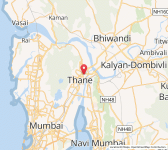Map of Kalva, Maharashtra