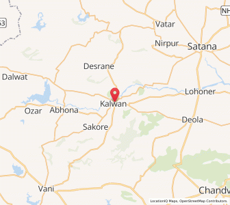 Map of Kalvan, Maharashtra