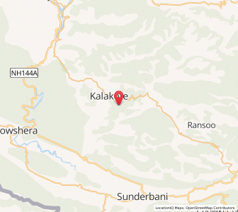 Map of Kalwar, Kashmir