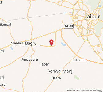 Map of Kalwara, Rajasthan