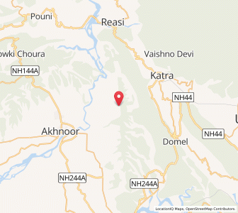 Map of Kalyar, Kashmir