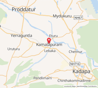 Map of Kamalapuram, Andhra Pradesh