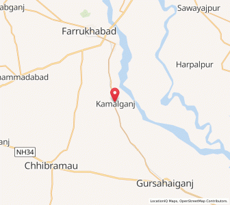 Map of Kamalganj, Uttar Pradesh