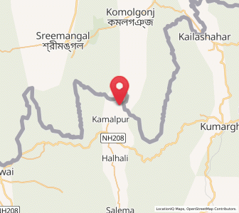 Map of Kamalpur, Rajasthan
