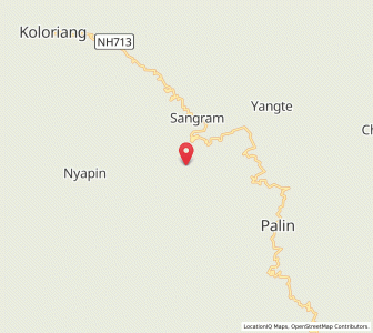 Map of Kambang, Arunachal Pradesh