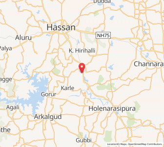 Map of Kammataoura, Karnataka