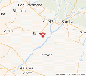 Map of Kamor, Kashmir