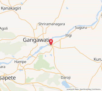 Map of Kampli, Karnataka