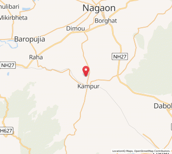 Map of Kampur, Assam