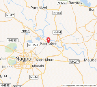 Map of Kamthi, Maharashtra