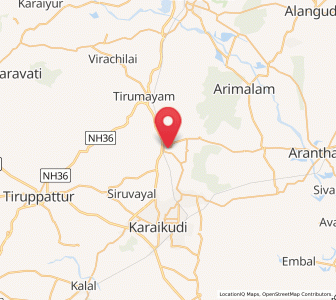 Map of Kanadukattan, Tamil Nadu